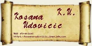 Kosana Udovičić vizit kartica